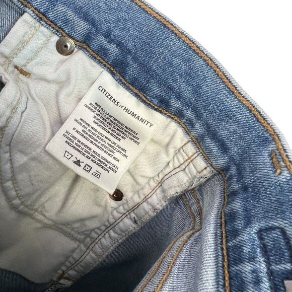 Citizens of Humanity Rocket Crop High Rise Skinny Jeans Chico Stripe Size 27 - Picture 8 of 11